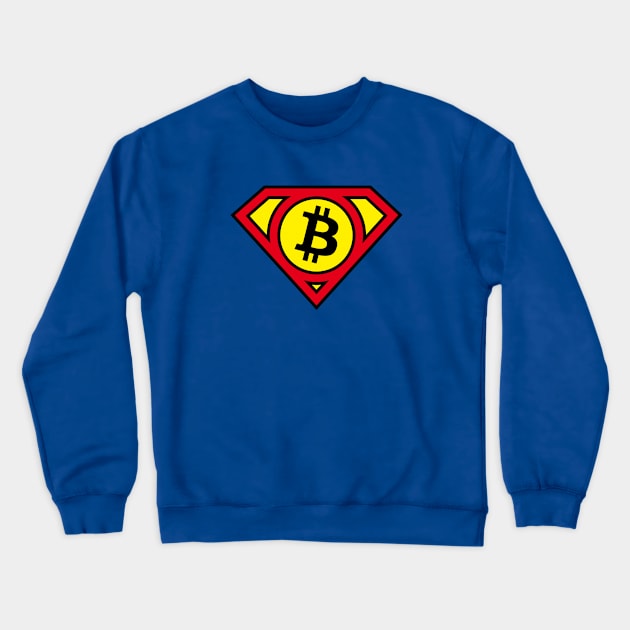 Bitcoin Hero Crewneck Sweatshirt by ScruffyTees